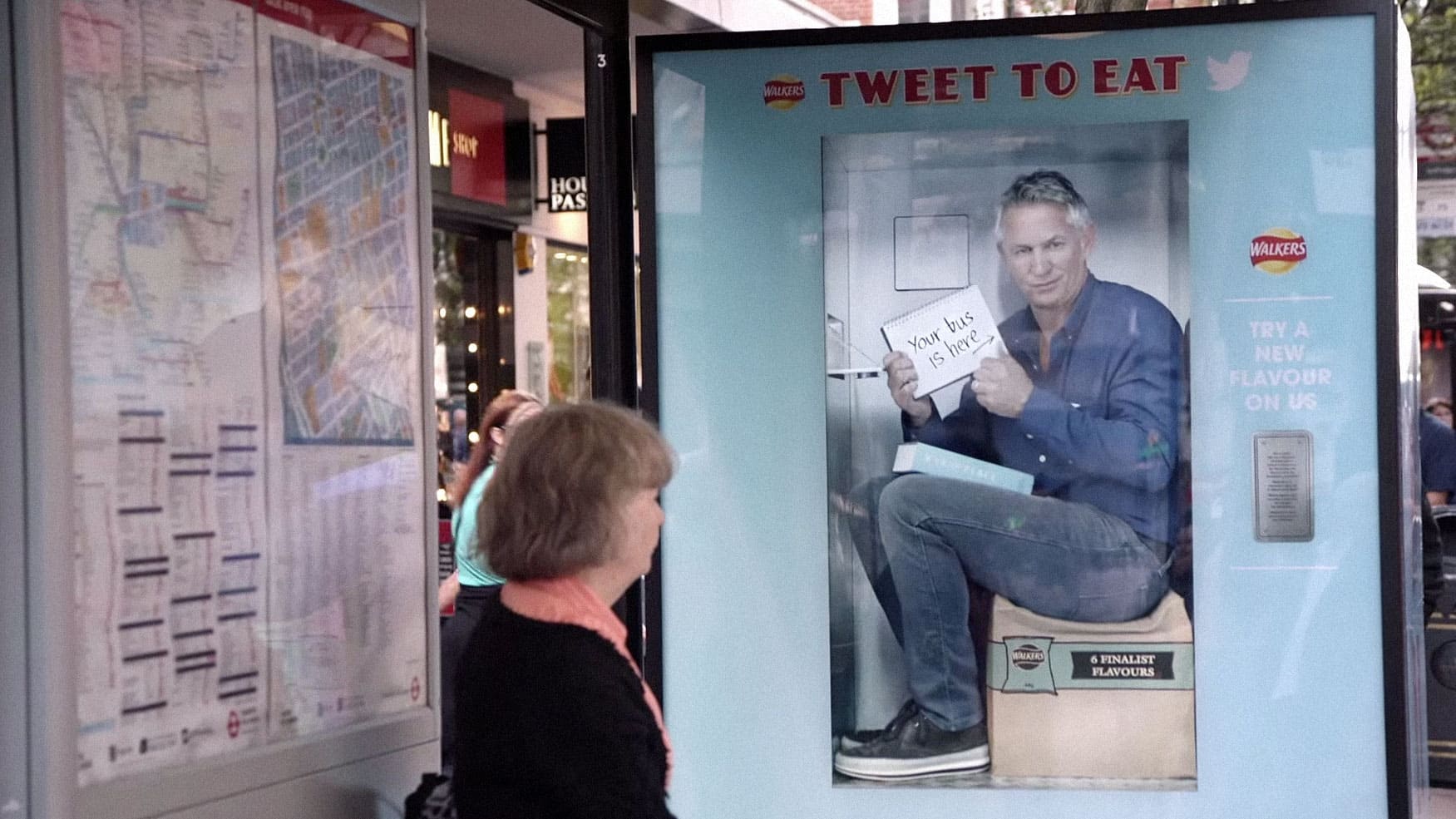 Walkers crisps put gary lineker inside a twitter vending machine