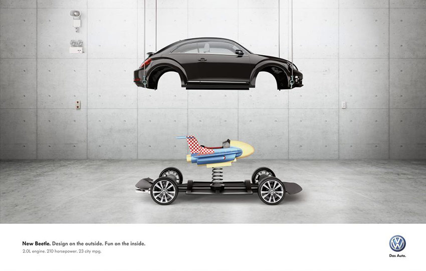 Volkswagen Beetle: Design on the outside. Fun on the inside. child slavery Campaigns of the World®