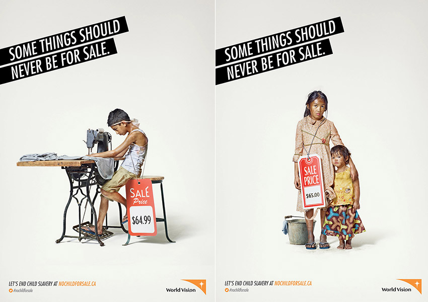 Some things should never be for sale. child slavery Campaigns of the World®