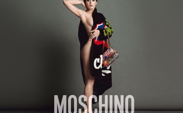 Katy perry posing for moschino cotw