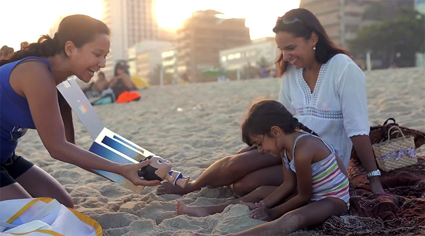 NIVEA DOLL, a toy that sunburns when exposed to UV rays. Shot on iPhone 6 Campaigns of the World®