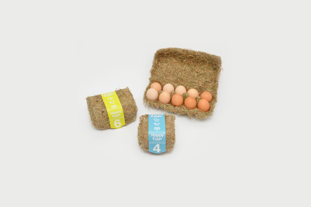 Sustainable egg cartons made from heat pressed hay. Sustainable egg cartons made from heat pressed hay. Campaigns of the World®