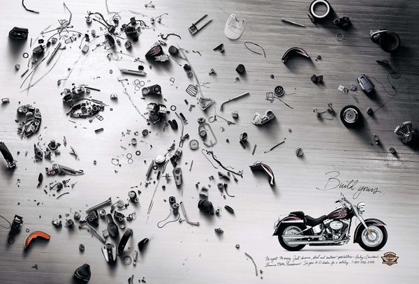 Campanella Harley-Davidson ® B&S Gold Tone Biker Moto Idea Regalo