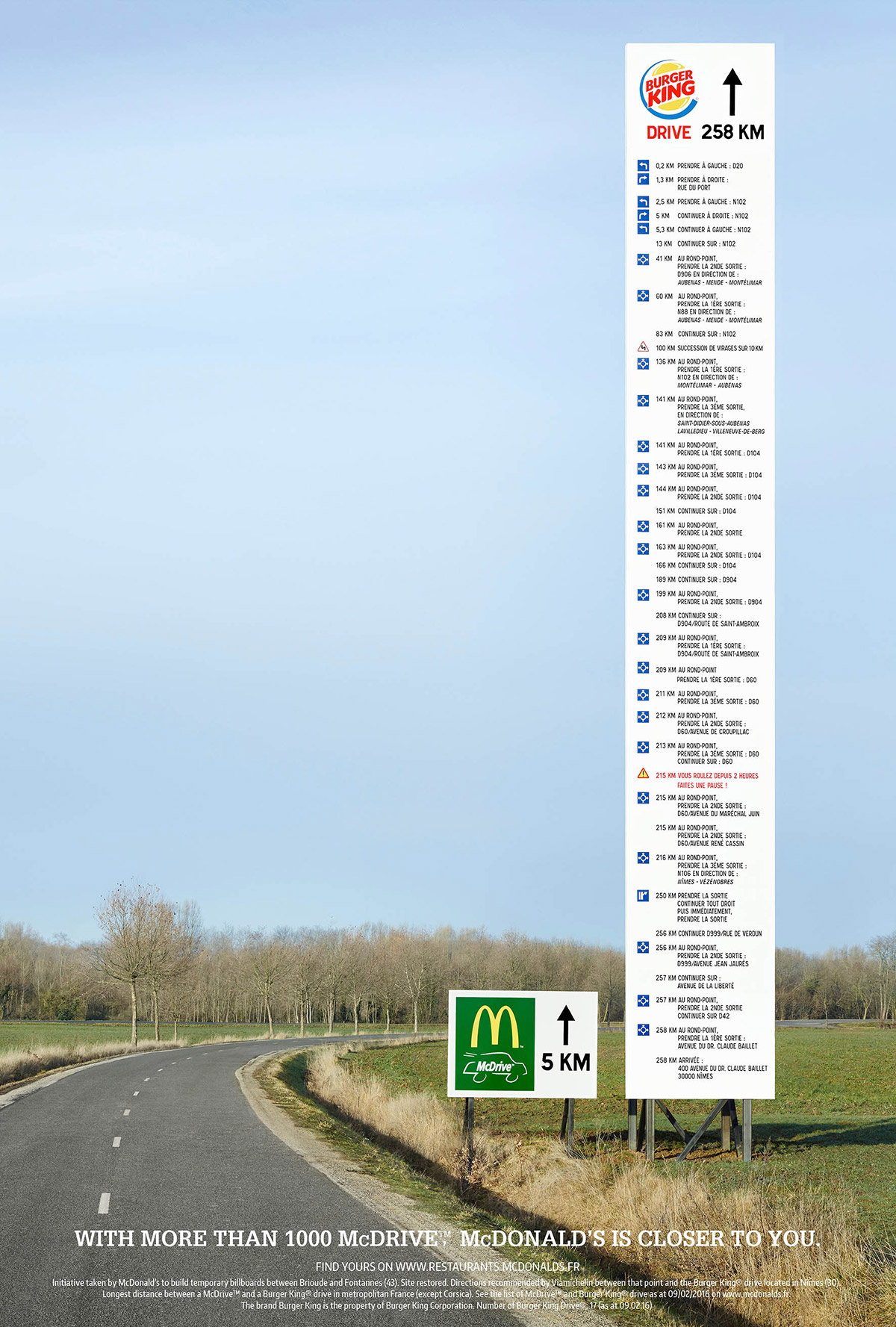 McDonald’s McDrives: The Directional billboard #McDriveKing Campaigns of the World®
