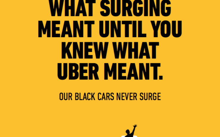 Gett billboard campaign for uber’s surge pricing