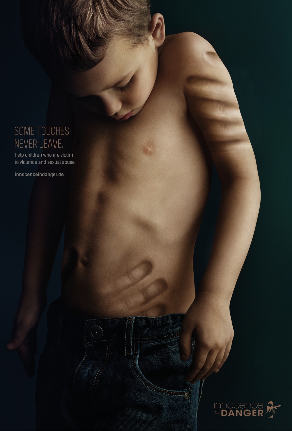 Innocence in Danger: Some touches never leave, Print ad by