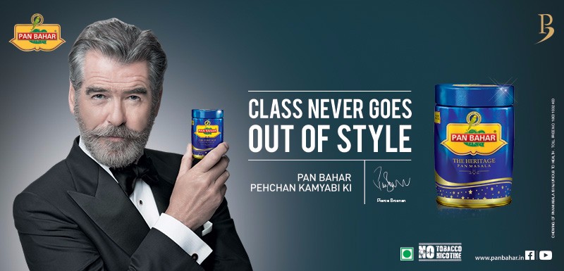 Bond is back. And how! Pierce Brosnan stars in a Pan Bahar Ad Campaigns of the World®
