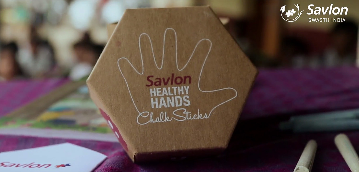 savlon swasth india mission - Healthy Hands Chalk Sticks