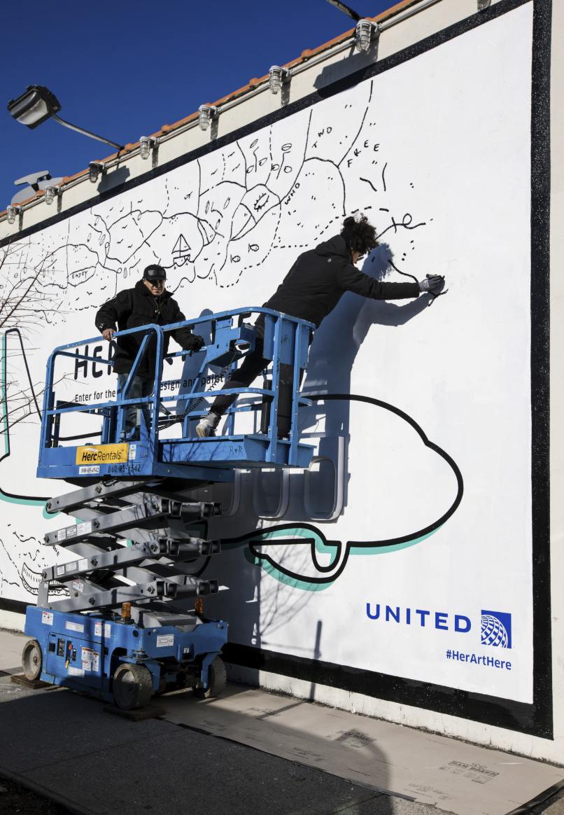 United Airlines Her Art Here