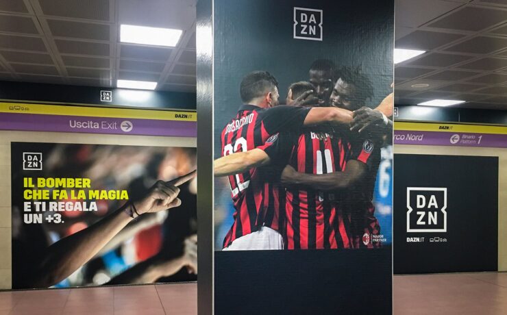 Dazn the football metro station