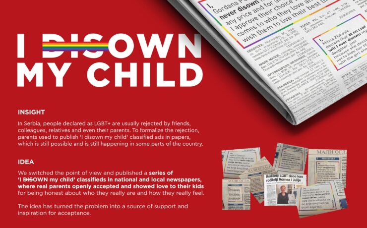 Da se zna: I disown my child | Print Advertisement