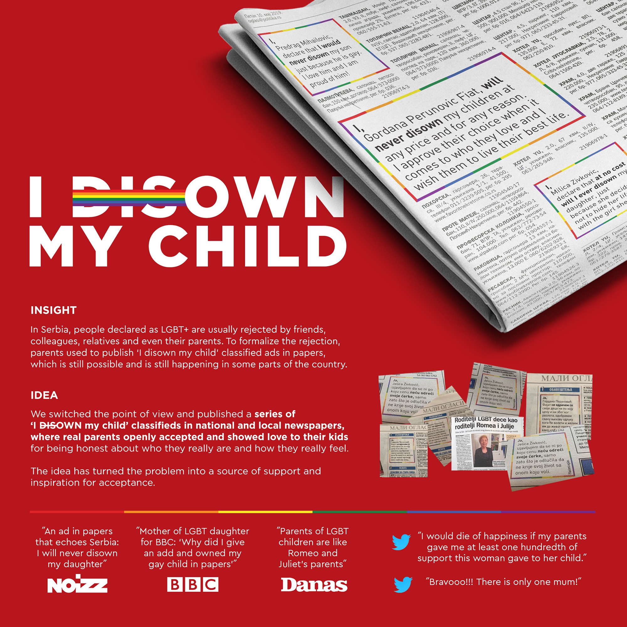 Da se zna: I disown my child | Print Advertisement