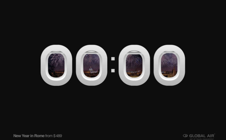 New Year fares - print campaign created for Global Air