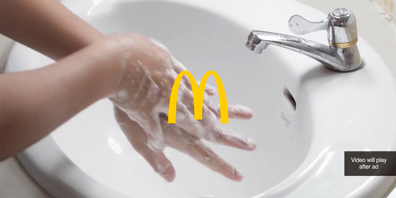 McDonald's unskippable pre-roll ad