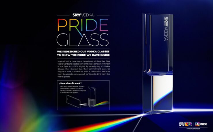 Skyy vodka: pride glass