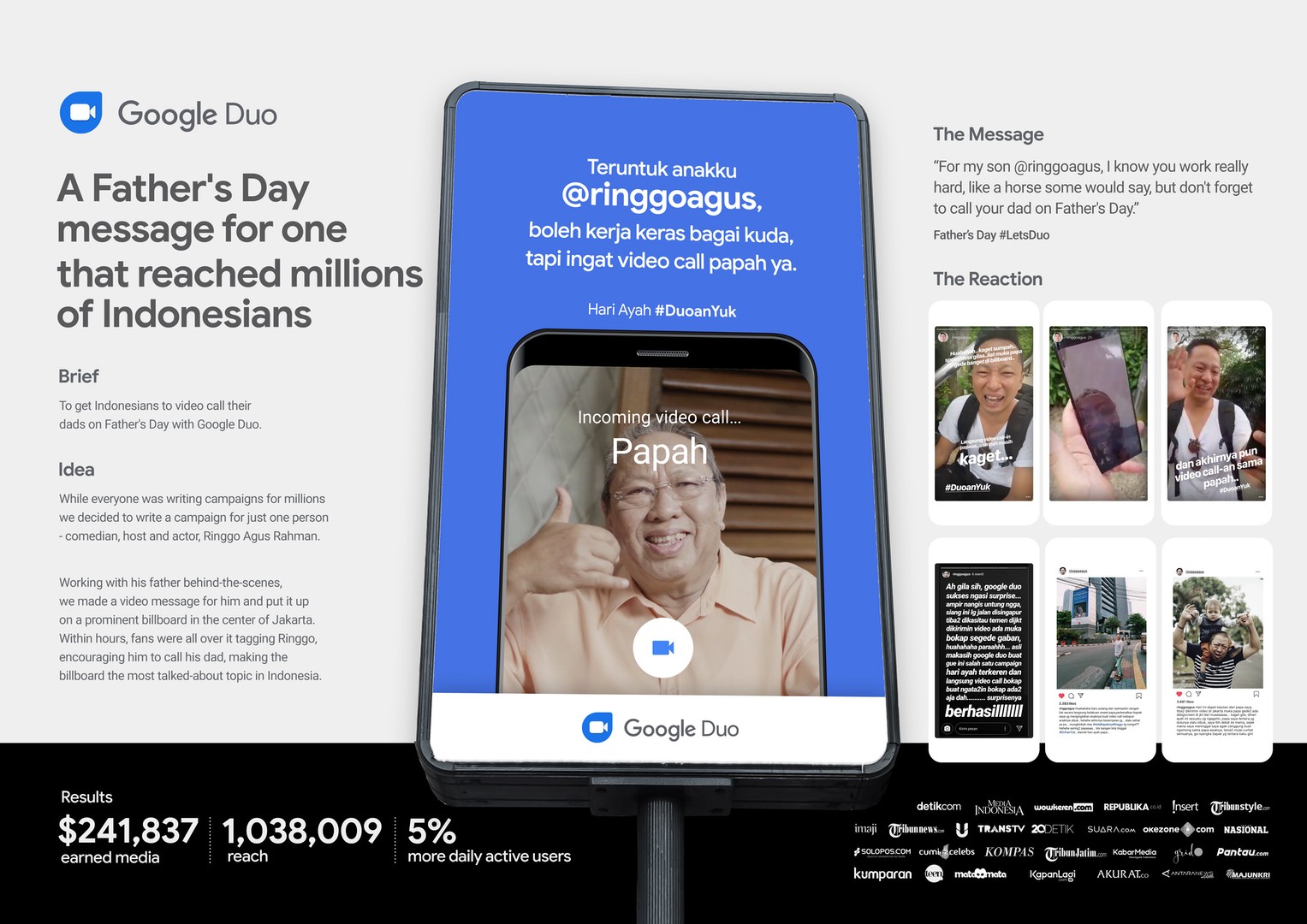 Google Duo: Father's Day surprise