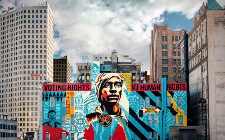 Shepard fairey: voting rights are human rights