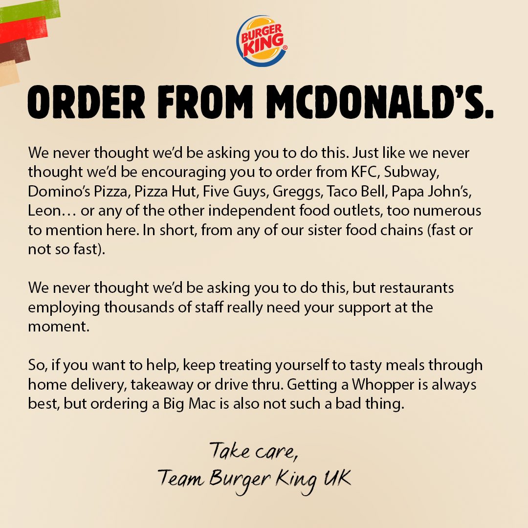 Order from McDonald's by Burger King