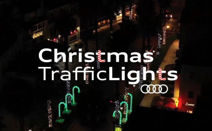 Christmas traffic lights, audi