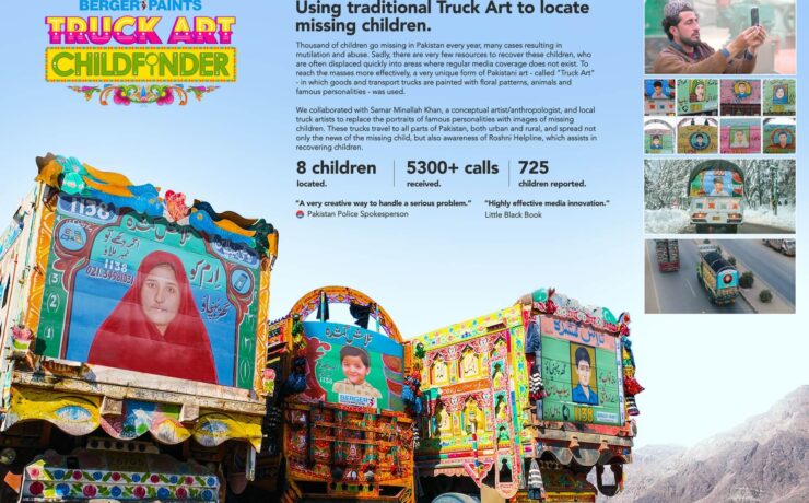 Truck art childfinder by berger paints