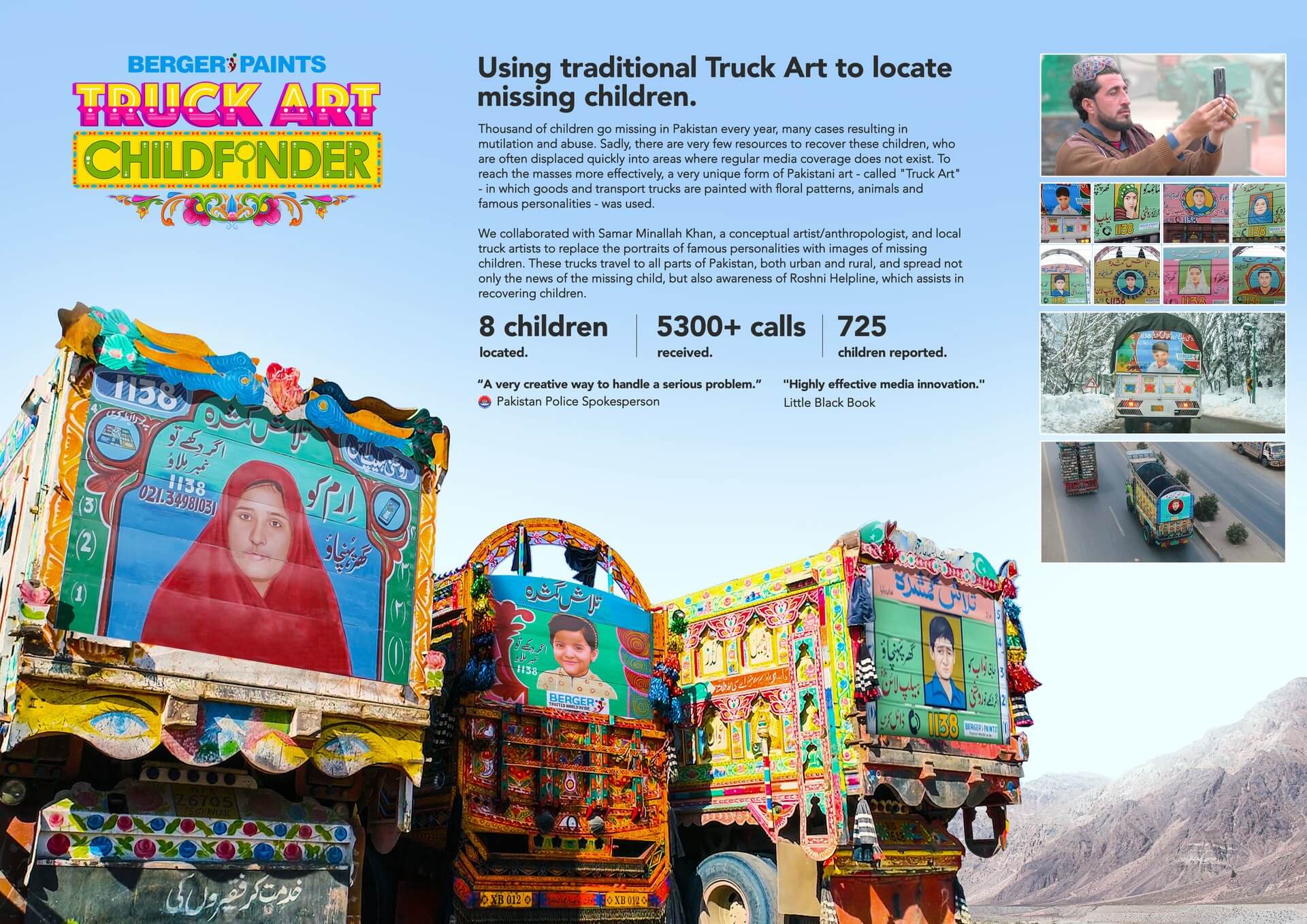 Truck Art Childfinder by Berger Paints