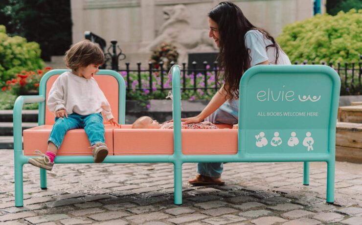 Breastfeeding bench, elvie, campaigns of the world