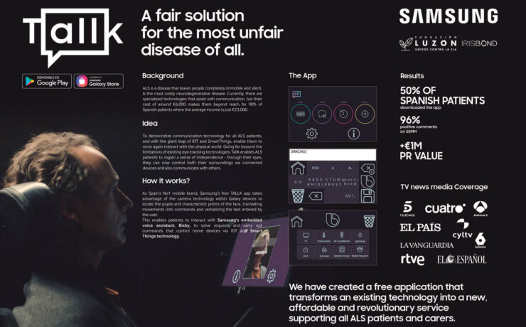 Samsung tallk, als patients, campaigns of the world