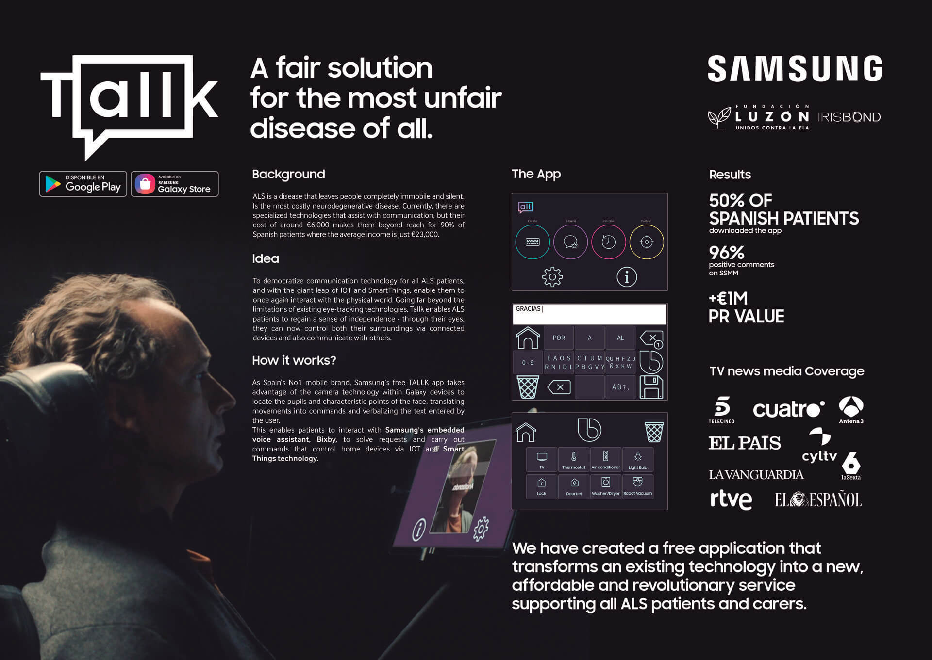 Samsung Tallk, ALS Patients, Campaigns of the World