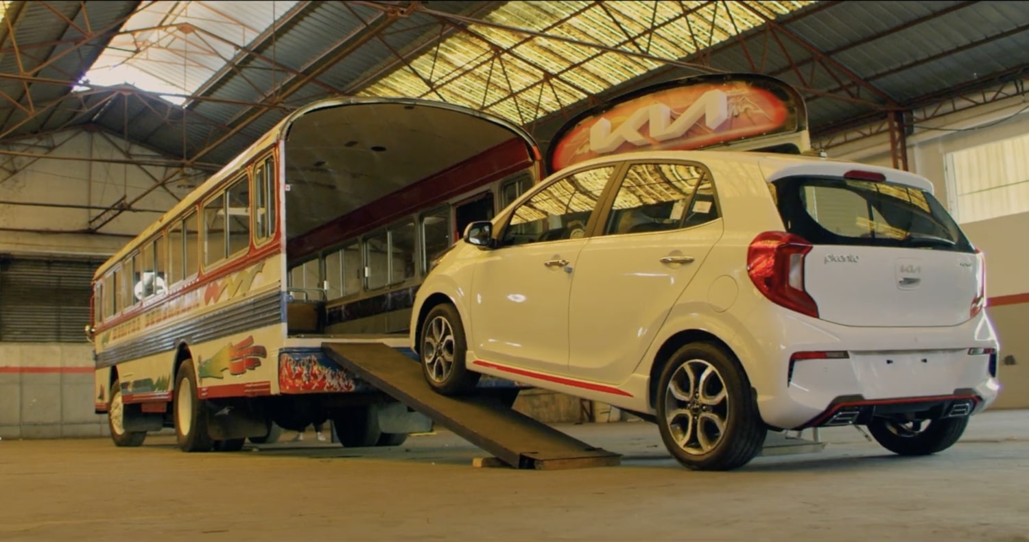 KIA Picanto, A car inside a bus, Campaigns of the world