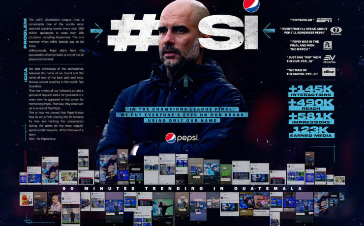 #pep-si, pepsi, uefa champions league, campaigns of the world, clever marketing, pep guardiola