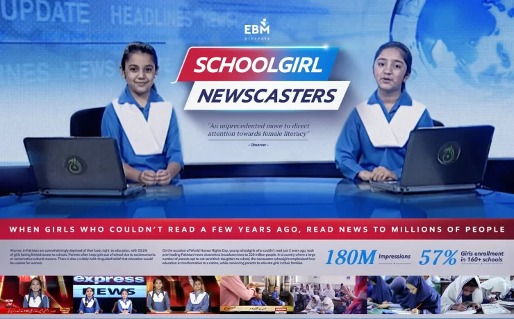 Schoolgirl newscasters, campaigns of the world, pakastani school girls