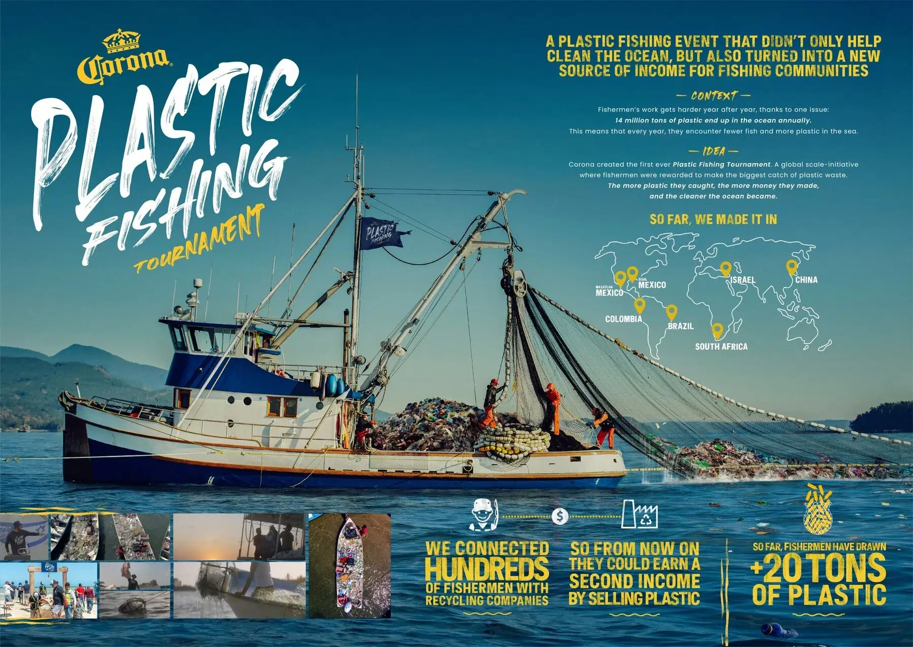 Corona Plastic Fishing Tournament, Corona Beer, Campaigns of the world