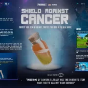 Skin cancer prevention, Fortnite Mini Shield, Epic Games, Campaigns of the world