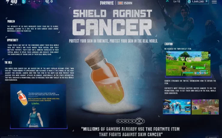 Skin cancer prevention, Fortnite Mini Shield, Epic Games, Campaigns of the world