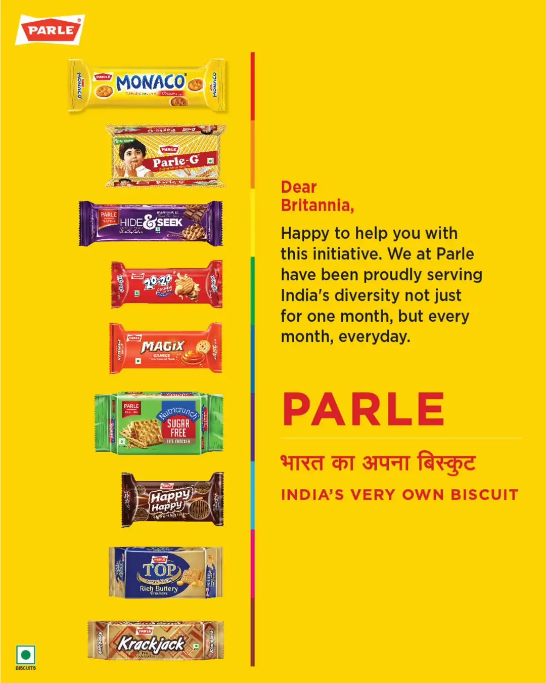 Britannia and Parle Pride Campaign, Pride Month Campaign, Flavours of Equality, Campaigns of the World