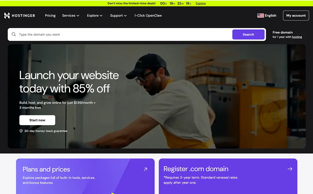 Top 3 AI Website Builders, Design.com, Wix and Hostinger