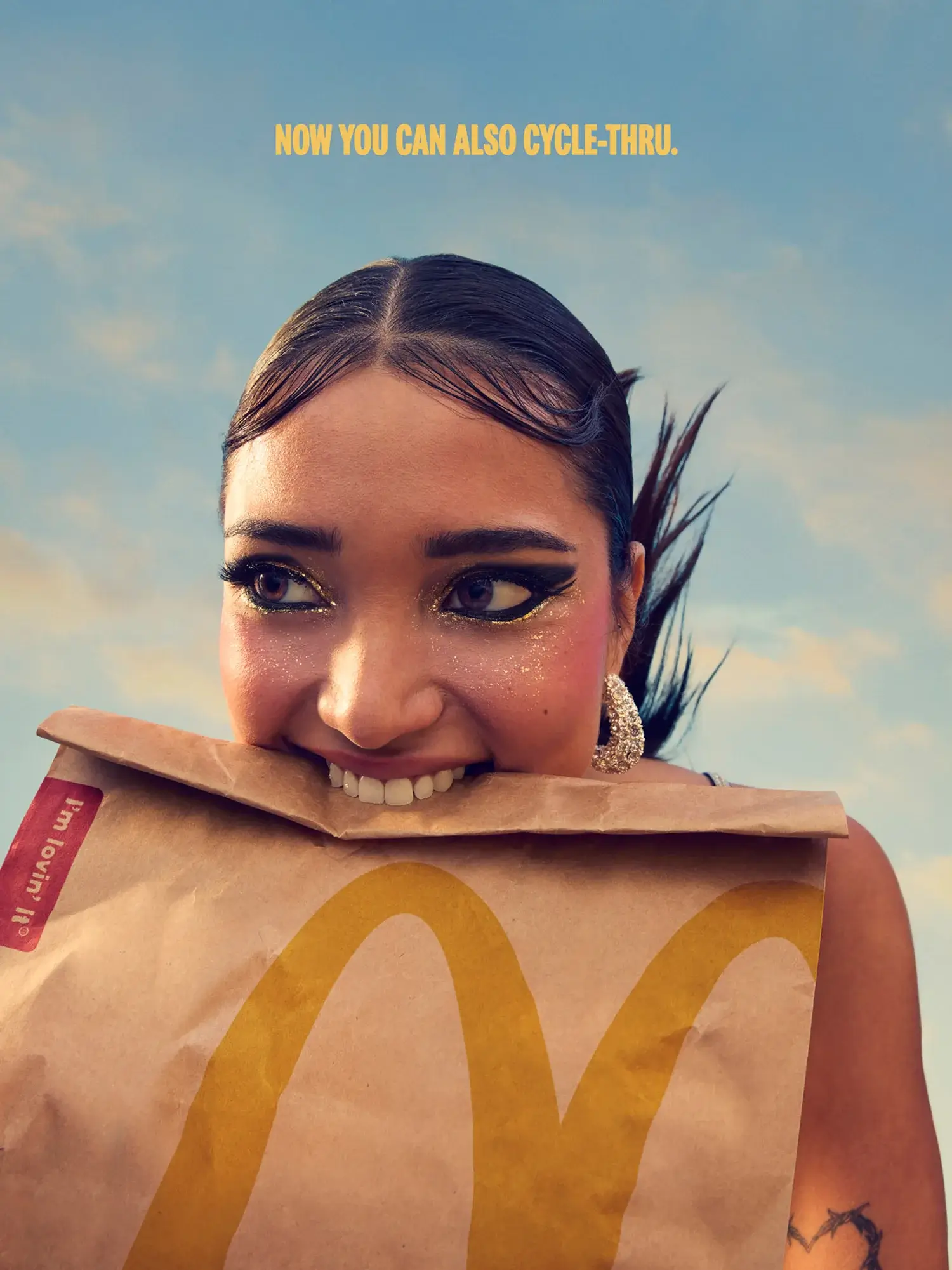 McDonald's "Now you can also cycle-thru" Lets Cyclists Pull Up to the Drive-Thru 5 World Sustainable Transport Day campaign from McDonald's cycle-thru