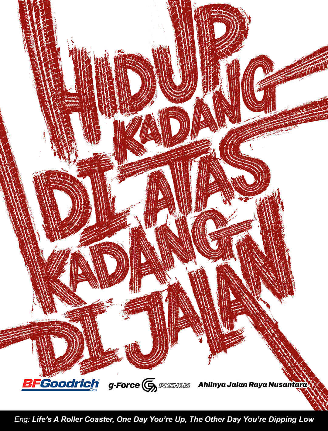 Tire-inspired typography design