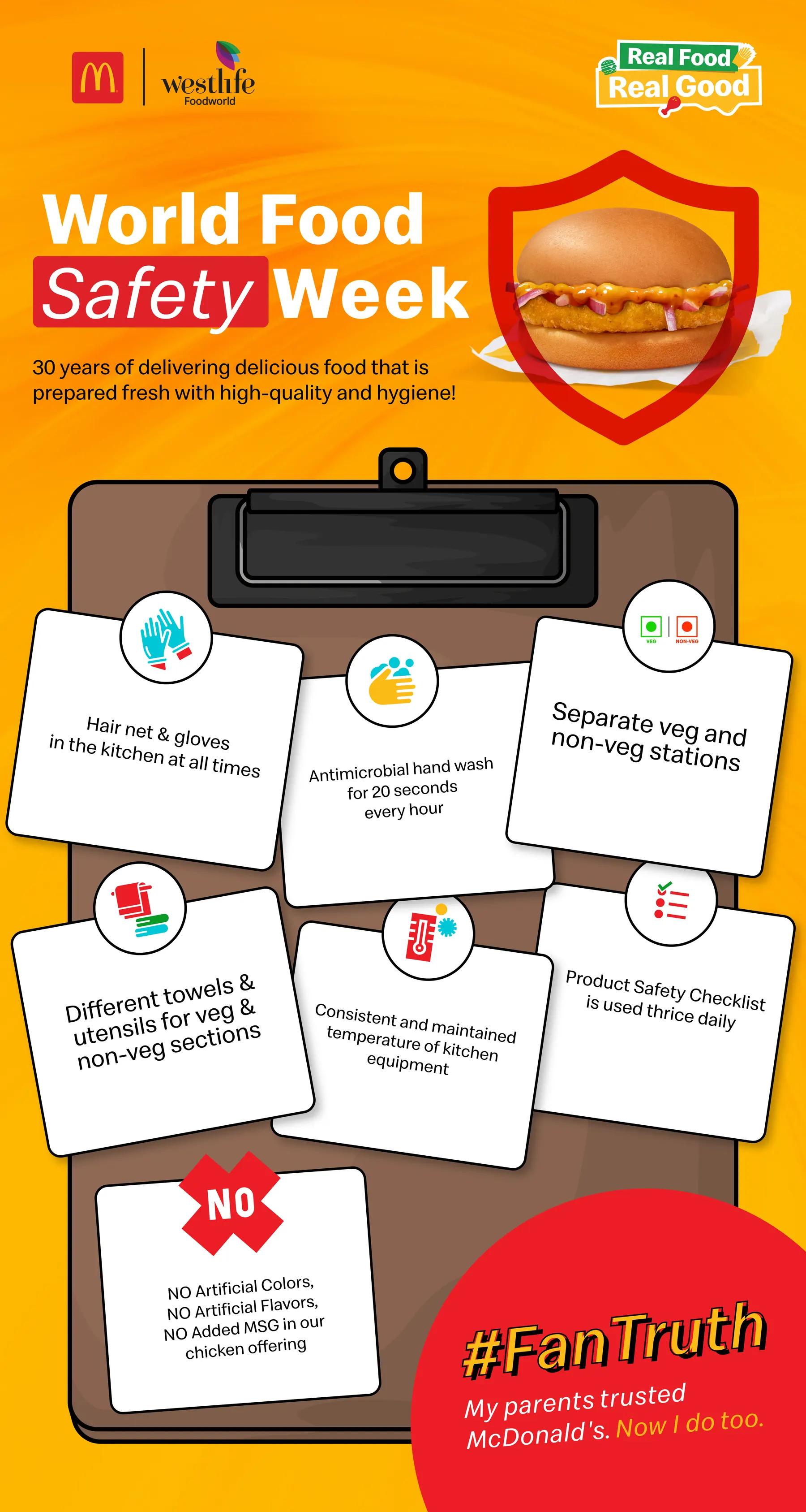 McDonald's India food safety training 2026