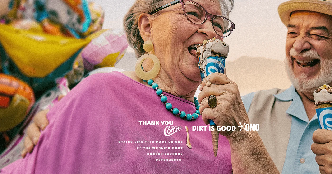 OMO Gratitude is Good print ad Cornetto ice cream