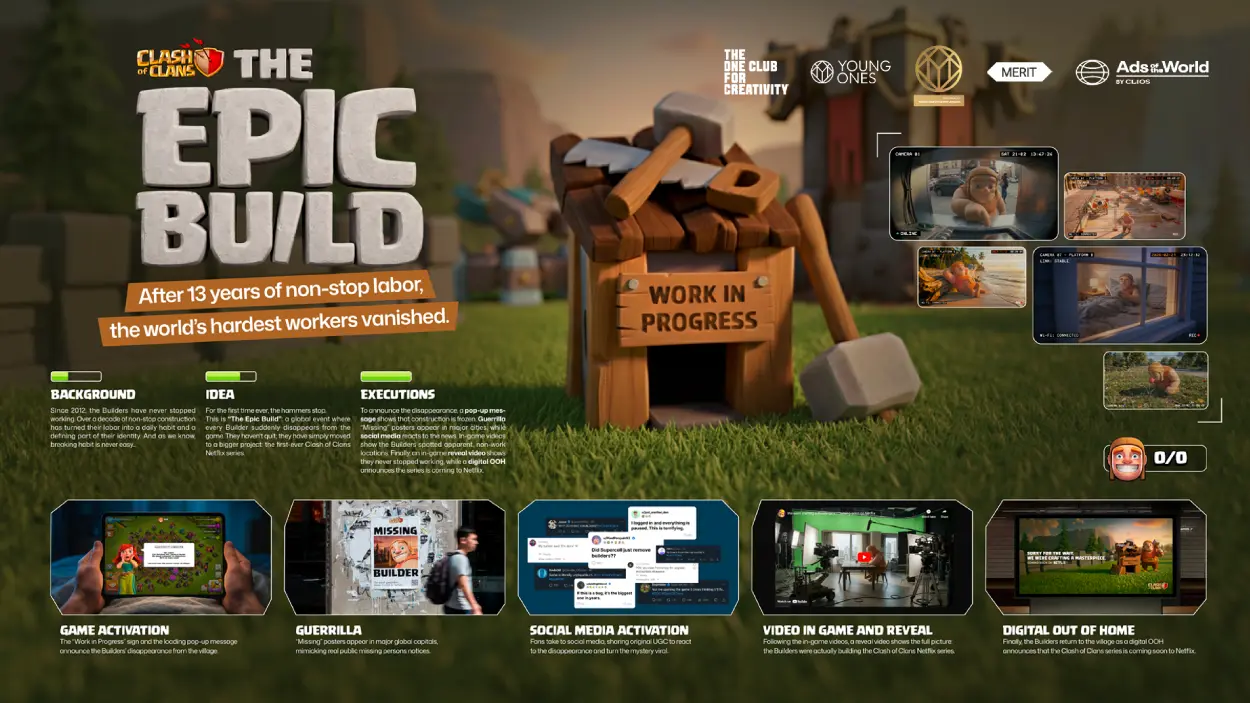 The Epic Build campaign for Clash of Clans by Accademia Delle Arti e Nuove Tecnologie