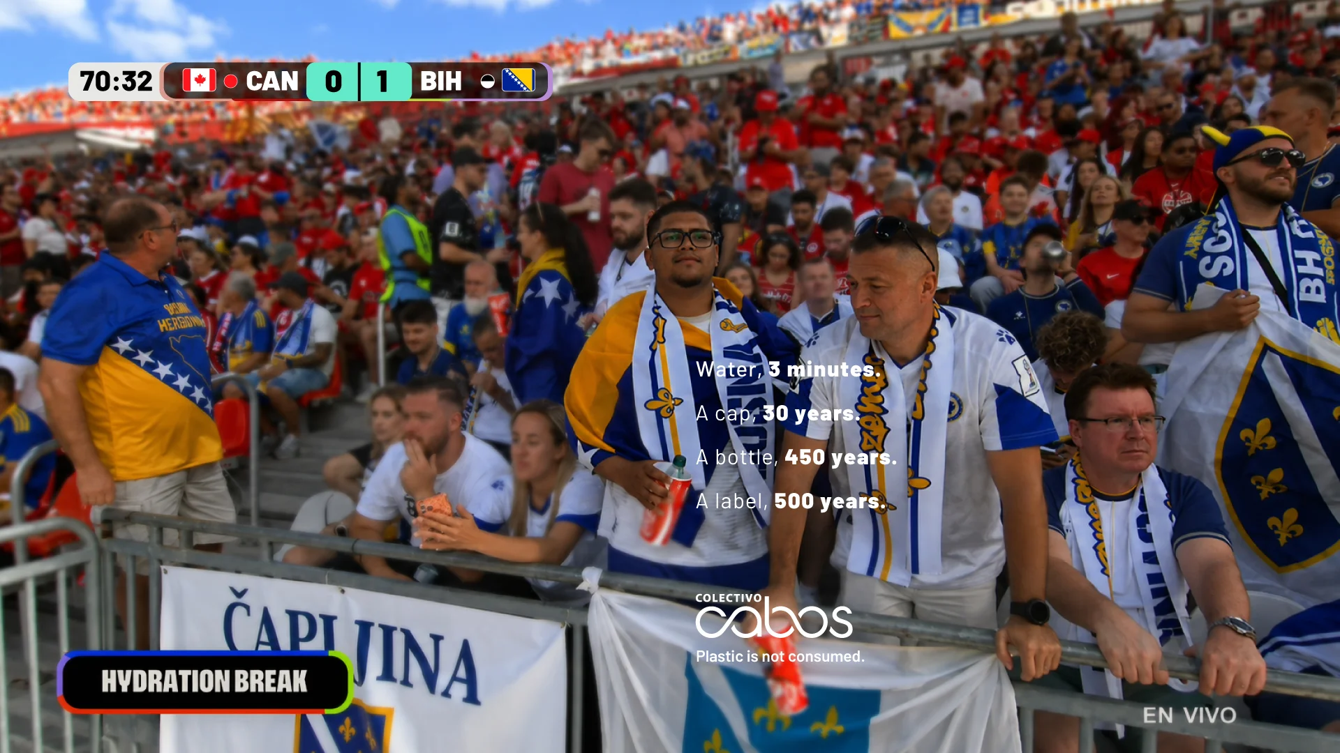 La Pausa campaign uses World Cup hydration breaks to highlight plastic waste