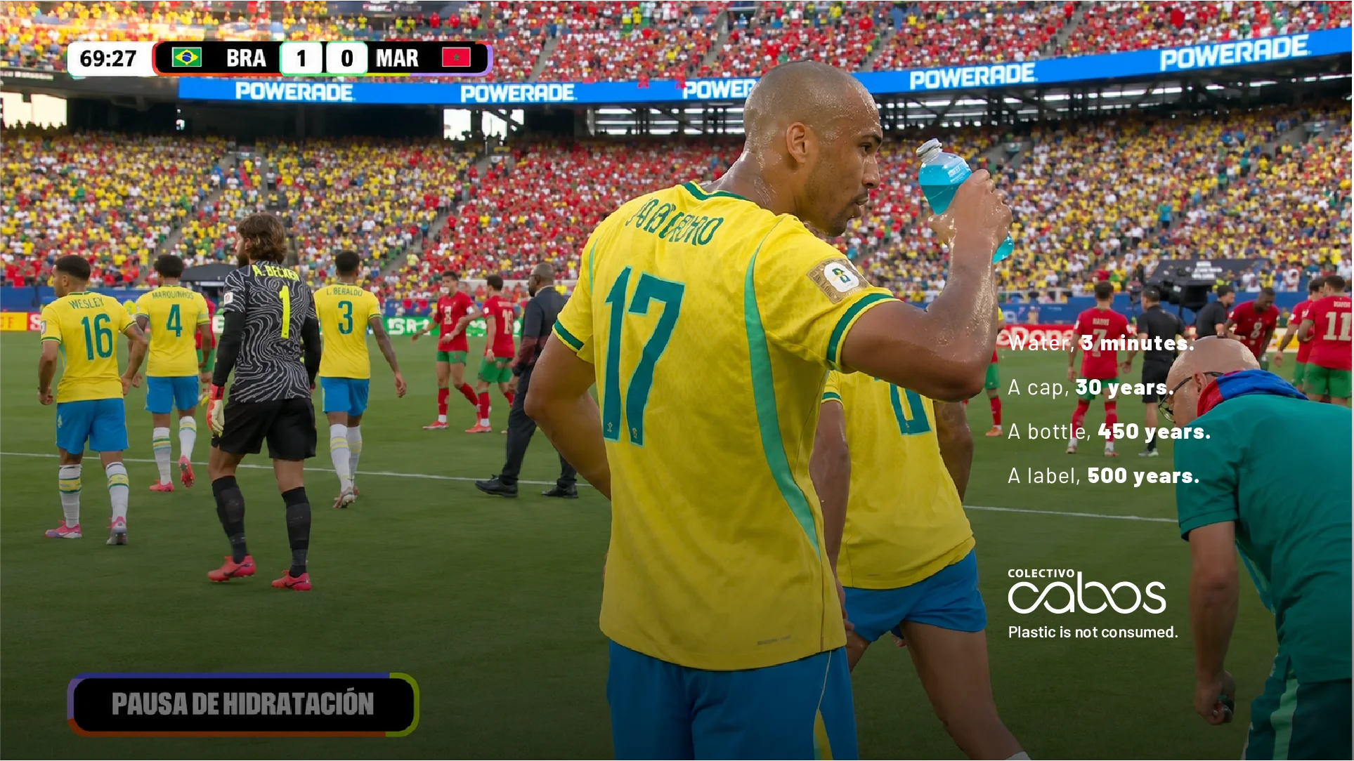 La Pausa campaign uses World Cup hydration breaks to highlight plastic waste