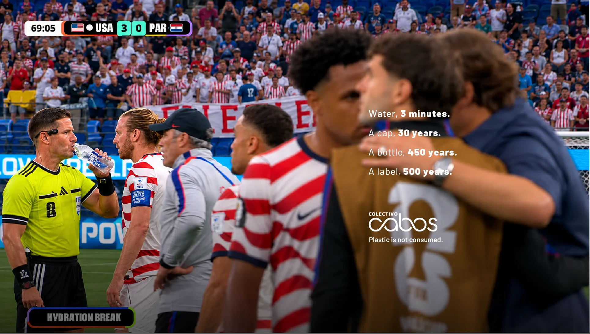 La Pausa campaign uses World Cup hydration breaks to highlight plastic waste