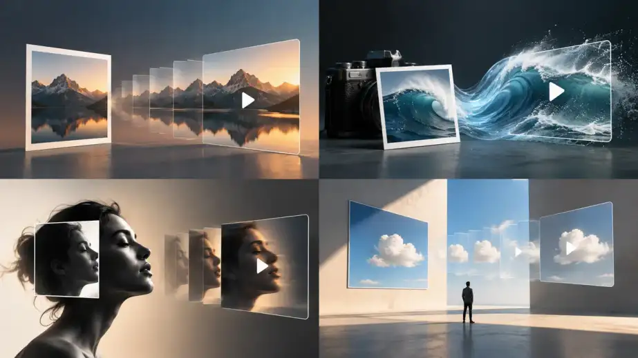Image-to-video AI transforming a still image into creative advertising motion