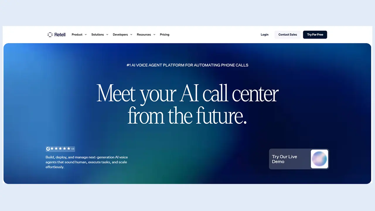 Retell voice AI infrastructure